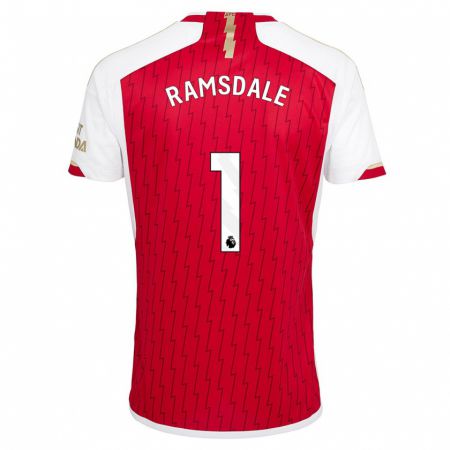 Kandiny Niño Camiseta Aaron Ramsdale #1 Rojo 1ª Equipación 2023/24 La Camisa Chile