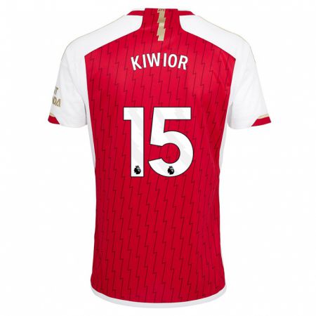 Kandiny Niño Camiseta Jakub Kiwior #15 Rojo 1ª Equipación 2023/24 La Camisa Chile