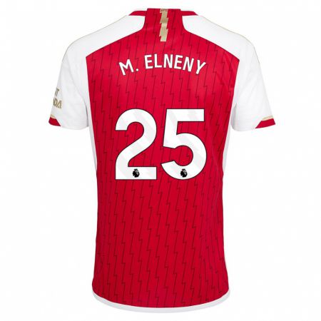 Kandiny Niño Camiseta Mohamed Elneny #25 Rojo 1ª Equipación 2023/24 La Camisa Chile