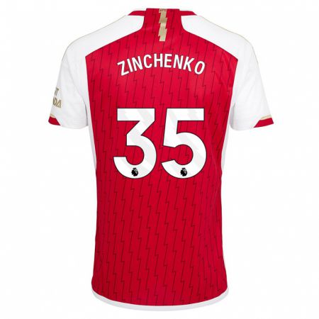 Kandiny Niño Camiseta Oleksandr Zinchenko #35 Rojo 1ª Equipación 2023/24 La Camisa Chile
