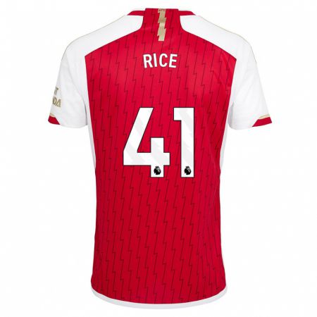 Kandiny Niño Camiseta Declan Rice #41 Rojo 1ª Equipación 2023/24 La Camisa Chile