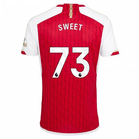 Kandiny Niño Camiseta James Sweet #73 Rojo 1ª Equipación 2023/24 La Camisa Chile