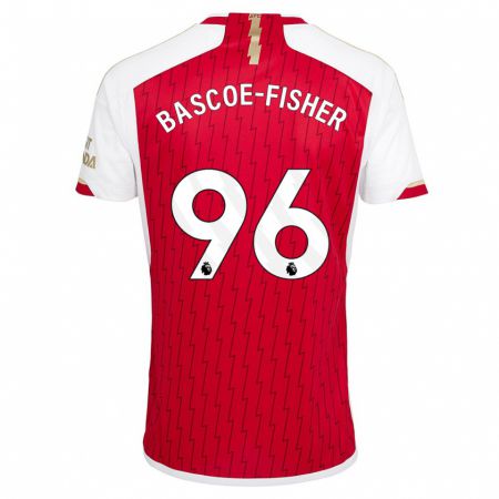 Kandiny Niño Camiseta Jakai Bascoe-Fisher #96 Rojo 1ª Equipación 2023/24 La Camisa Chile
