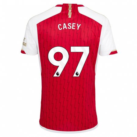 Kandiny Niño Camiseta Dan Casey #97 Rojo 1ª Equipación 2023/24 La Camisa Chile