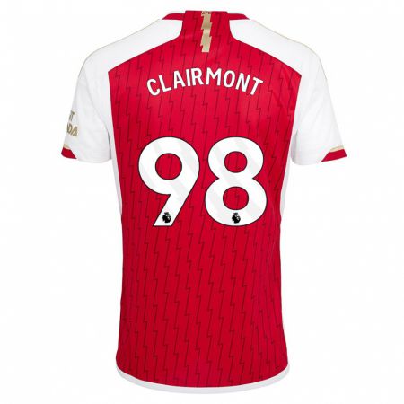 Kandiny Niño Camiseta Reece Clairmont #98 Rojo 1ª Equipación 2023/24 La Camisa Chile