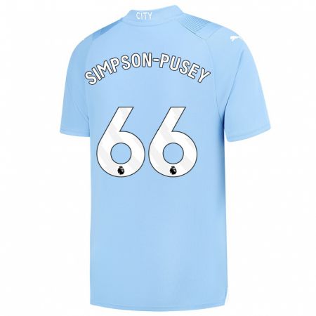 Kandiny Niño Camiseta Jahmai Simpson-Pusey #66 Azul Claro 1ª Equipación 2023/24 La Camisa Chile