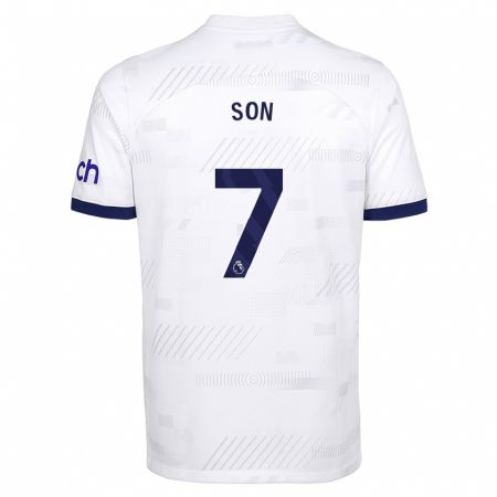 Kandiny Niño Camiseta Heung-Min Son #7 Blanco 1ª Equipación 2023/24 La Camisa Chile