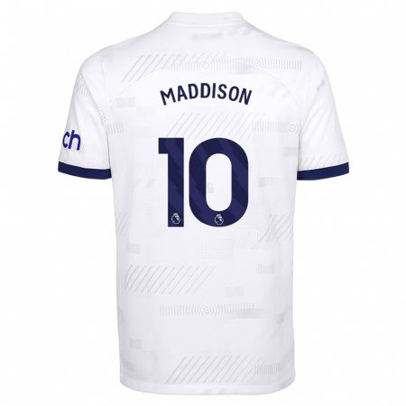 Kandiny Niño Camiseta James Maddison #10 Blanco 1ª Equipación 2023/24 La Camisa Chile