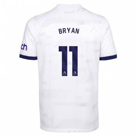 Kandiny Niño Camiseta Bryan Gil #11 Blanco 1ª Equipación 2023/24 La Camisa Chile