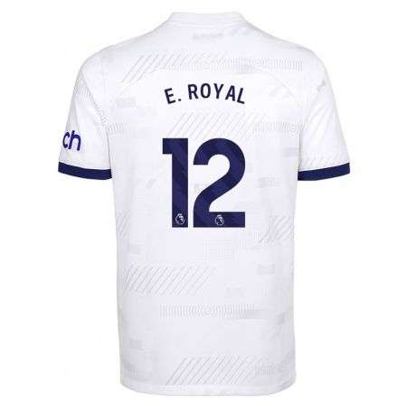 Kandiny Niño Camiseta Emerson Royal #12 Blanco 1ª Equipación 2023/24 La Camisa Chile