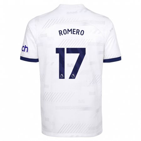 Kandiny Niño Camiseta Cristian Romero #17 Blanco 1ª Equipación 2023/24 La Camisa Chile