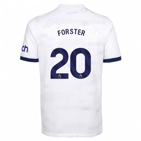 Kandiny Niño Camiseta Fraser Forster #20 Blanco 1ª Equipación 2023/24 La Camisa Chile
