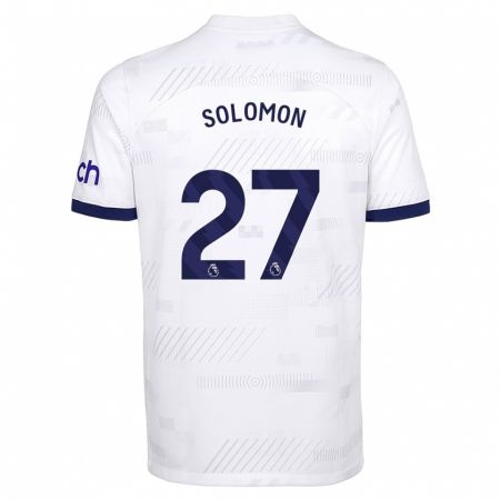 Kandiny Niño Camiseta Manor Solomon #27 Blanco 1ª Equipación 2023/24 La Camisa Chile