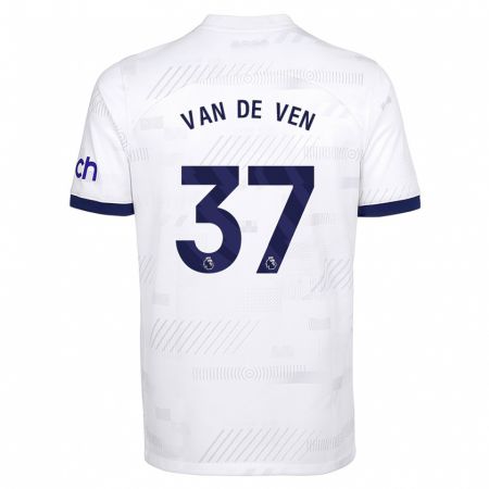 Kandiny Niño Camiseta Micky Van De Ven #37 Blanco 1ª Equipación 2023/24 La Camisa Chile