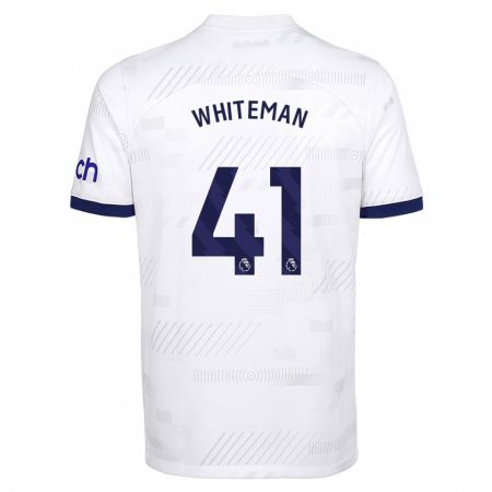Kandiny Niño Camiseta Alfie Whiteman #41 Blanco 1ª Equipación 2023/24 La Camisa Chile
