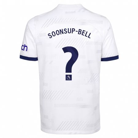 Kandiny Niño Camiseta Jude Soonsup-Bell #0 Blanco 1ª Equipación 2023/24 La Camisa Chile