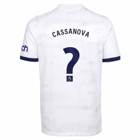 Kandiny Niño Camiseta Dante Cassanova #0 Blanco 1ª Equipación 2023/24 La Camisa Chile