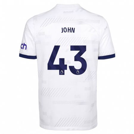 Kandiny Niño Camiseta Nile John #43 Blanco 1ª Equipación 2023/24 La Camisa Chile