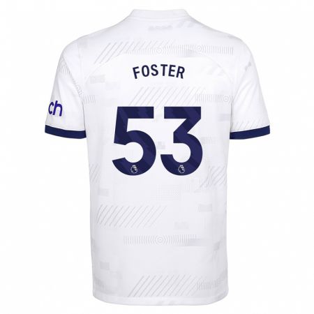 Kandiny Niño Camiseta Brooklyn Lyons-Foster #53 Blanco 1ª Equipación 2023/24 La Camisa Chile