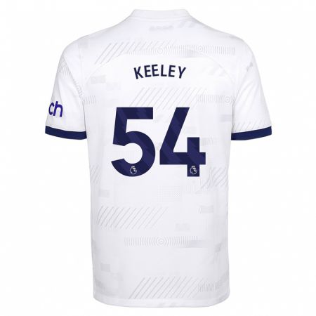 Kandiny Niño Camiseta Josh Keeley #54 Blanco 1ª Equipación 2023/24 La Camisa Chile