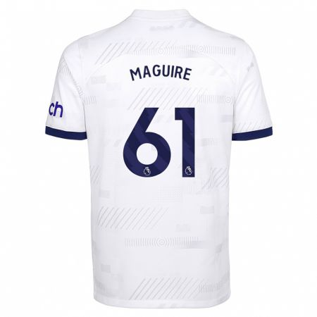 Kandiny Niño Camiseta Aaron Maguire #61 Blanco 1ª Equipación 2023/24 La Camisa Chile