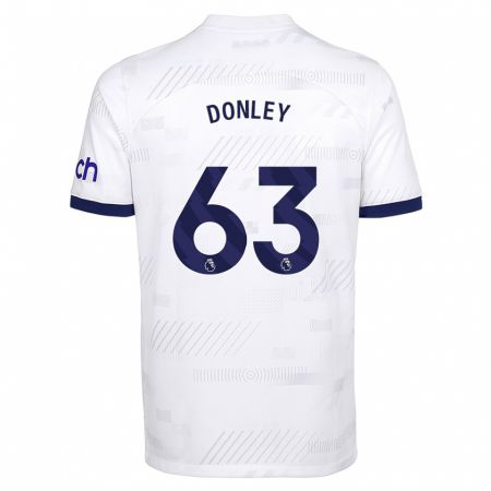 Kandiny Niño Camiseta Jamie Donley #63 Blanco 1ª Equipación 2023/24 La Camisa Chile