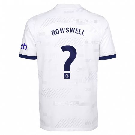 Kandiny Niño Camiseta James Rowswell #0 Blanco 1ª Equipación 2023/24 La Camisa Chile