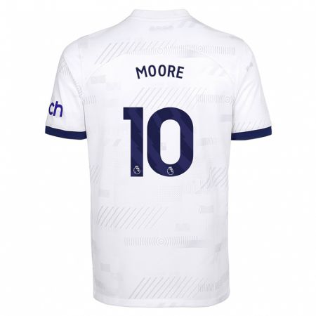 Kandiny Niño Camiseta Mikey Moore #10 Blanco 1ª Equipación 2023/24 La Camisa Chile