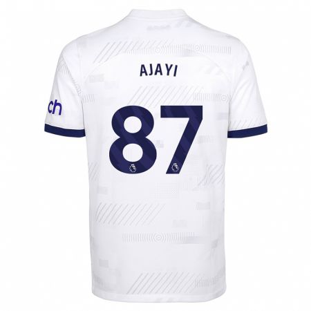 Kandiny Niño Camiseta Damola Ajayi #87 Blanco 1ª Equipación 2023/24 La Camisa Chile