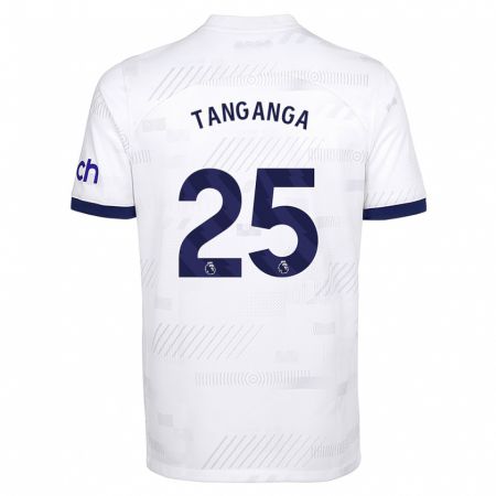 Kandiny Niño Camiseta Japhet Tanganga #25 Blanco 1ª Equipación 2023/24 La Camisa Chile