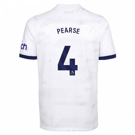 Kandiny Niño Camiseta Gracie Pearse #4 Blanco 1ª Equipación 2023/24 La Camisa Chile