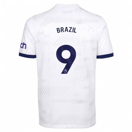 Kandiny Niño Camiseta Ellie Brazil #9 Blanco 1ª Equipación 2023/24 La Camisa Chile