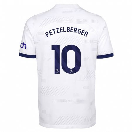 Kandiny Niño Camiseta Ramona Petzelberger #10 Blanco 1ª Equipación 2023/24 La Camisa Chile