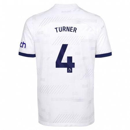 Kandiny Niño Camiseta Amy Turner #4 Blanco 1ª Equipación 2023/24 La Camisa Chile