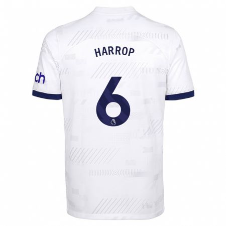 Kandiny Niño Camiseta Kerys Harrop #6 Blanco 1ª Equipación 2023/24 La Camisa Chile