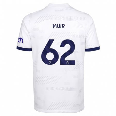 Kandiny Niño Camiseta Marqes Muir #62 Blanco 1ª Equipación 2023/24 La Camisa Chile