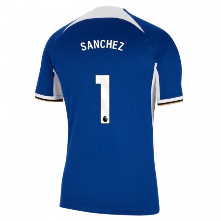 Kandiny Niño Camiseta Robert Sánchez #1 Azul 1ª Equipación 2023/24 La Camisa Chile
