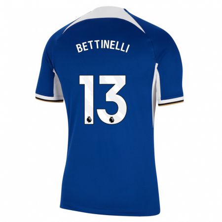 Kandiny Niño Camiseta Marcus Bettinelli #13 Azul 1ª Equipación 2023/24 La Camisa Chile