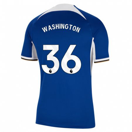 Kandiny Niño Camiseta Deivid Washington #36 Azul 1ª Equipación 2023/24 La Camisa Chile