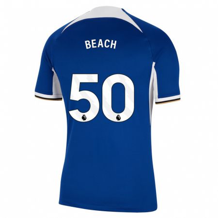 Kandiny Niño Camiseta Eddie Beach #50 Azul 1ª Equipación 2023/24 La Camisa Chile