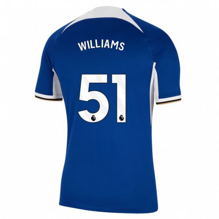 Kandiny Niño Camiseta Dylan Williams #51 Azul 1ª Equipación 2023/24 La Camisa Chile