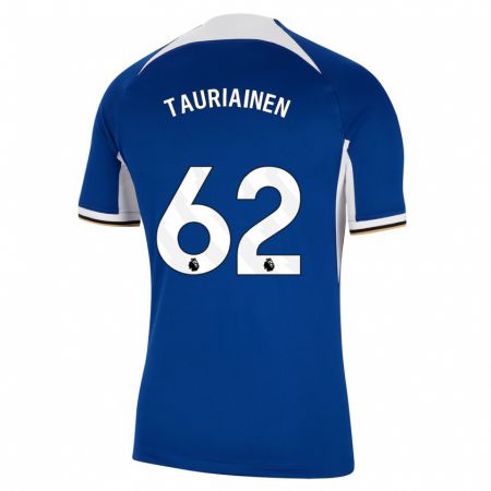 Kandiny Niño Camiseta Jimi Tauriainen #62 Azul 1ª Equipación 2023/24 La Camisa Chile