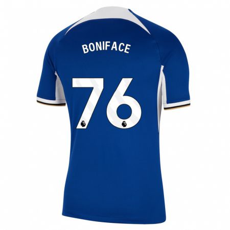 Kandiny Niño Camiseta Somto Boniface #76 Azul 1ª Equipación 2023/24 La Camisa Chile