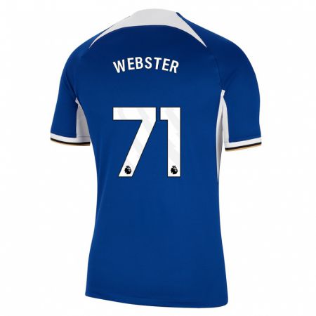 Kandiny Niño Camiseta Charlie Webster #71 Azul 1ª Equipación 2023/24 La Camisa Chile