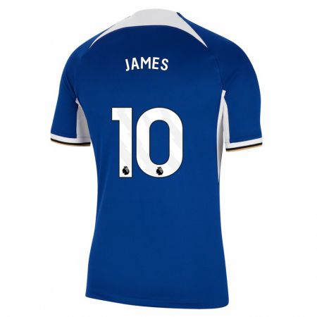 Kandiny Niño Camiseta Lauren James #10 Azul 1ª Equipación 2023/24 La Camisa Chile