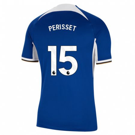 Kandiny Niño Camiseta Eve Perisset #15 Azul 1ª Equipación 2023/24 La Camisa Chile