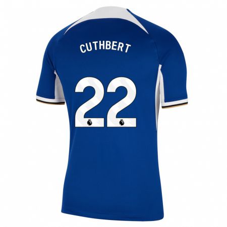 Kandiny Niño Camiseta Erin Cuthbert #22 Azul 1ª Equipación 2023/24 La Camisa Chile