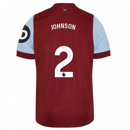 Kandiny Niño Camiseta Ben Johnson #2 Granate 1ª Equipación 2023/24 La Camisa Chile