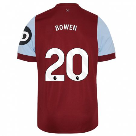 Kandiny Niño Camiseta Jarrod Bowen #20 Granate 1ª Equipación 2023/24 La Camisa Chile