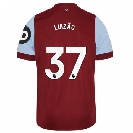 Kandiny Niño Camiseta Luizão #37 Granate 1ª Equipación 2023/24 La Camisa Chile